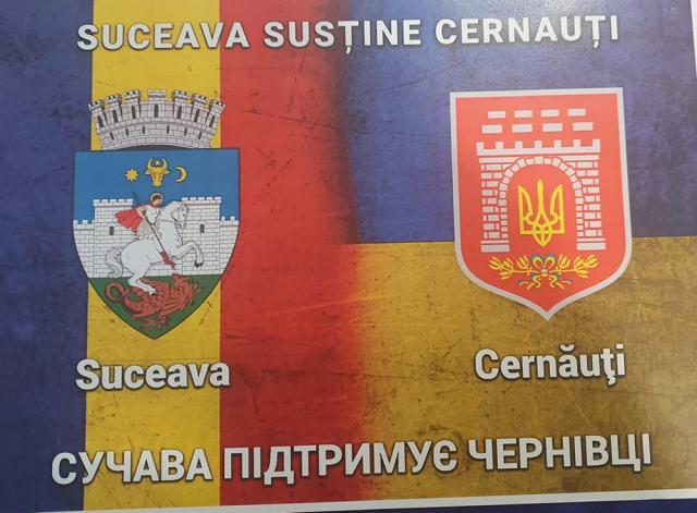 Ajutoarele oferite de municipiul Suceava au fost puse la dispoziția orașului înfrățit, Cernăuți