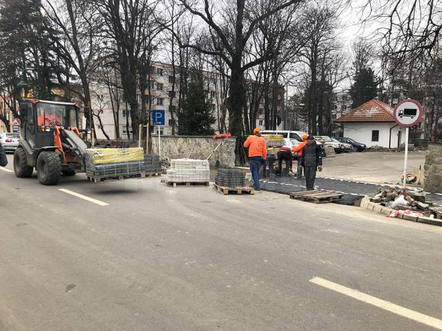 Lucrări pe strada Bogdan Vodă