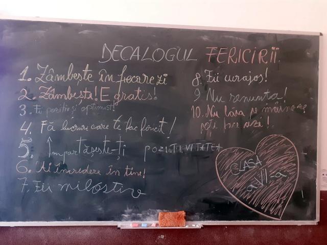 Proiectul educațional „Fericirea la ea în școală”, desfășurat la Școala Gimnazială Ciocănești