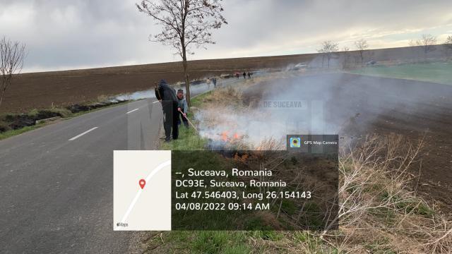 Incendierile constatate în teren la Horodniceni