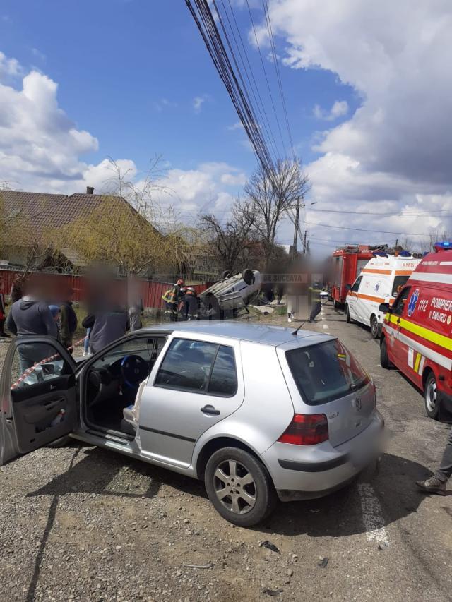 Cinci răniți după un accident cu două mașini la Horodnic de Sus