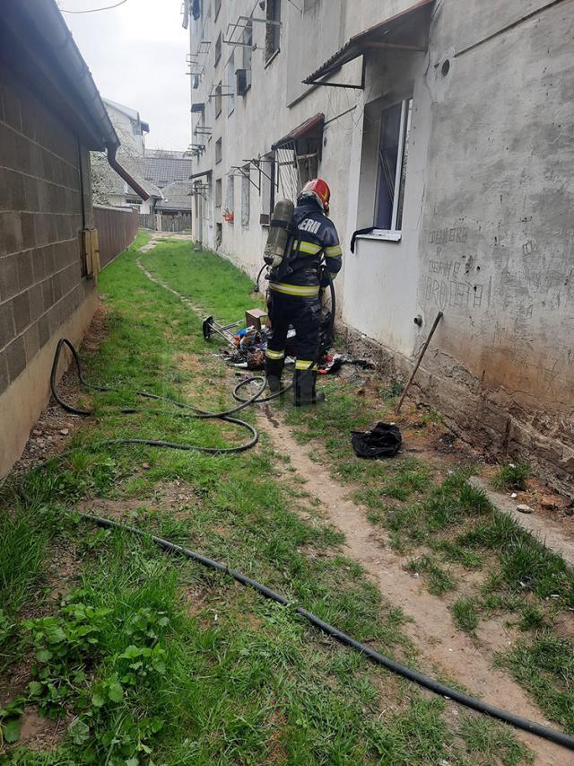 Incendiu la o garsonieră din Burdujeni