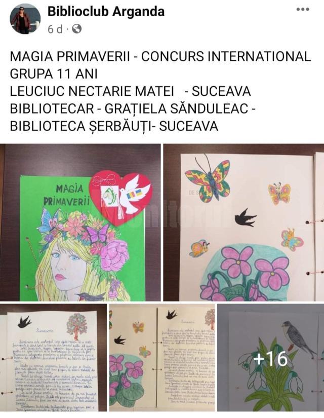 Premii importante pentru elevi din Șerbăuți, obținute la Concursul internațional „Magia Primăverii”