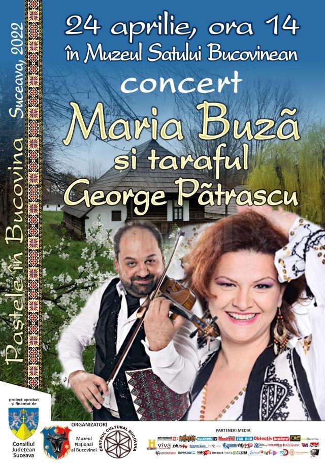 Spectacol de excepție susținut de Maria Buză și Taraful George Pătrașcu, duminică, la Muzeul Satului Bucovinean