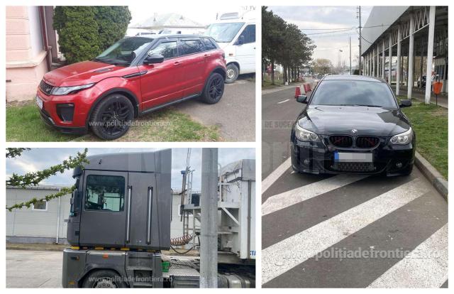 Un Range Rover, un BMW și un cap de tir, confiscate într-o zi de polițiștii de frontieră