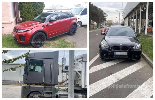 Un Range Rover, un BMW și un cap de tir, confiscate într-o zi de polițiștii de frontieră