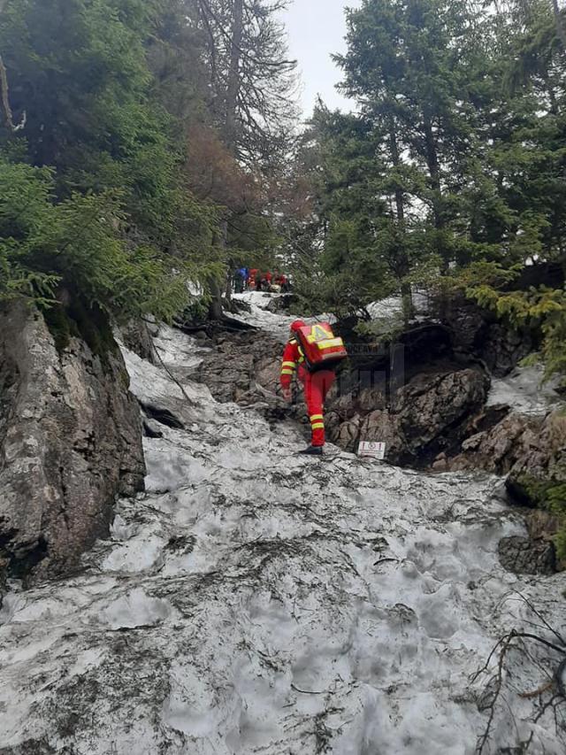 Acțiunea de salvare a echipelor Salvamont Suceava