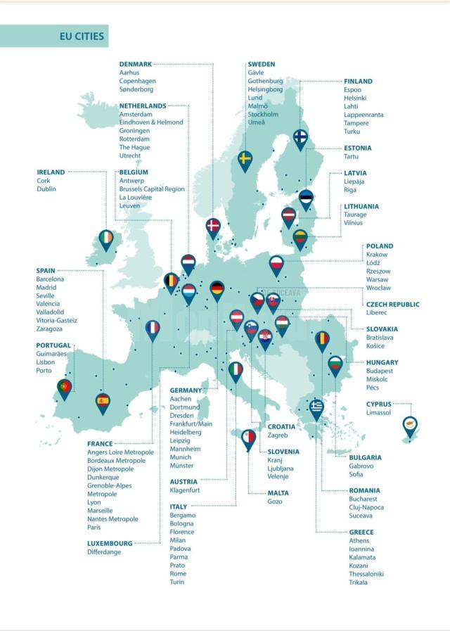 Suceava, selectată a fi unul din cele 100 de orașe europene inteligente şi neutre din punct de vedere climatic până în anul 2030