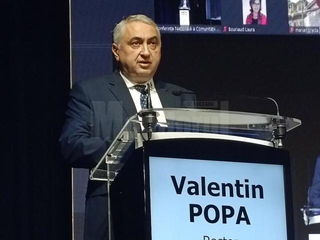 Rectorul USV, prof. univ. dr. ing. Valentin Popa, a luat cuvântul în deschiderea lucrărilor conferinței