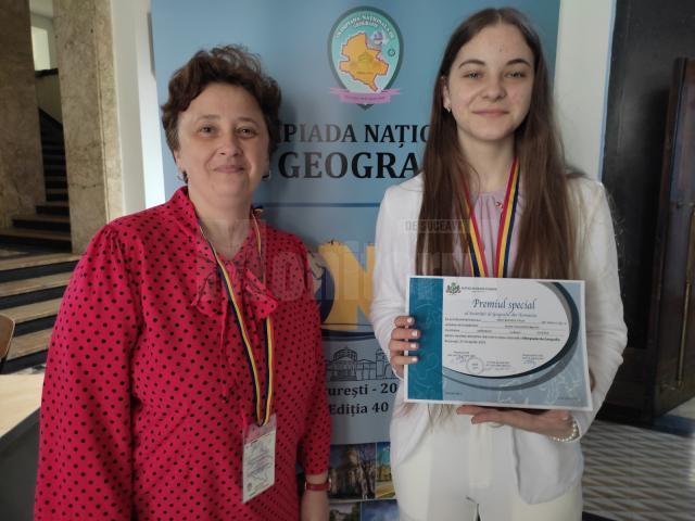 O elevă de la Școala Gimnazială Drăgoiești a obținut Premiul Special al Societății de Geografie din România
