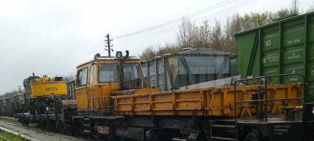 Utilaje de reparații cale ferată la Vicșani