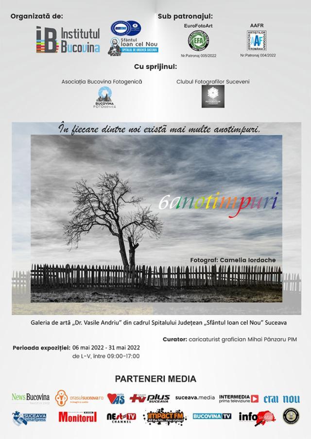 Expoziția de artă fotografică „6 anotimpuri” poate fi vizitată la Galeria de artă „Dr. Vasile Andriu”, din cadrul Spitalului Județean Suceava