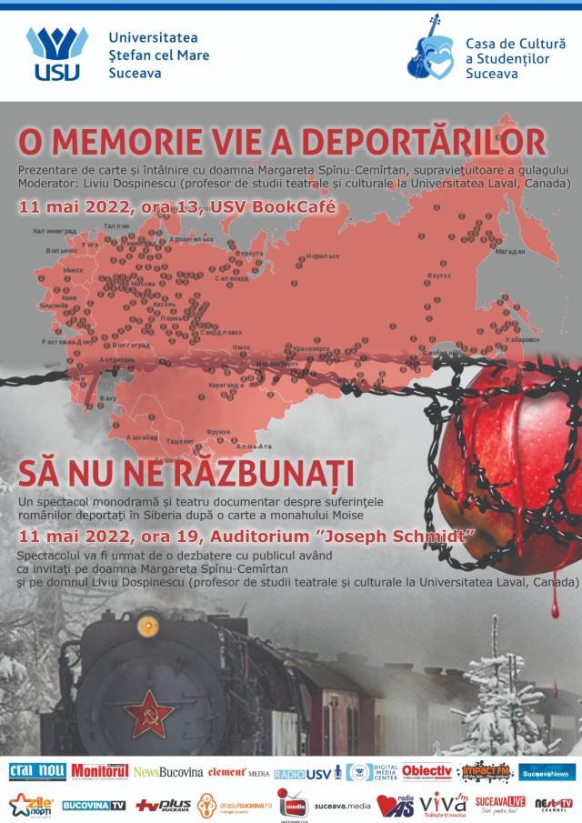 Prezentare de carte și teatru documentar, cu mărturii despre suferinţele românilor deportaţi în Siberia