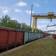 Materialele sunt transbordate din vagoanele ucrainene în cele românești