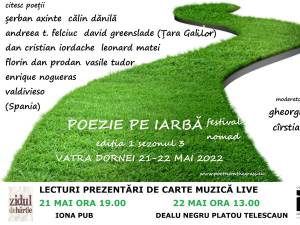 Festivalul „Poezie pe iarbă”, ediția a IX-a, la Vatra Dornei