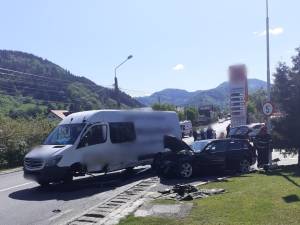 Accidentul s=a produs la intrarea în Câmpulung Moldovenesc dinspre Suceava