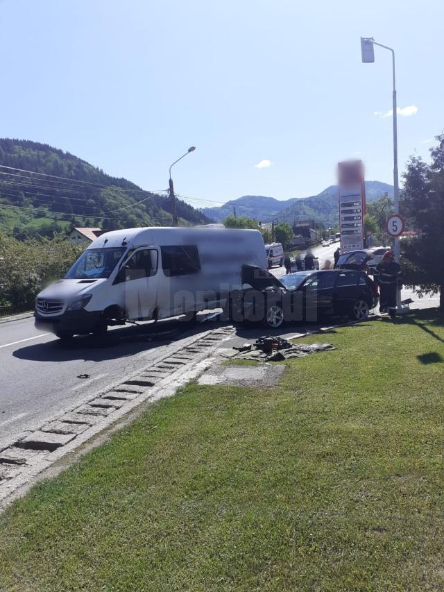 Accidentul s=a produs la intrarea în Câmpulung Moldovenesc dinspre Suceava