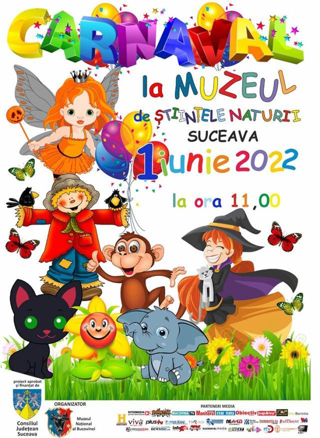 Carnavalul copiilor, pe 1 Iunie, la Muzeul de Științele Naturii