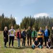 Echipa de studenți voluntari şi îndrumătorii lor în Parcul Naţional Călimani