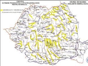 Avertizare de inundații în bazinele hidrografice ale râurilor Suceava, Bistrița și Moldova