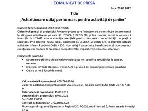 „Achiziționare utilaj performant pentru activități de șantier”