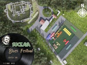 Organizare în teren pentru Suceava Blues Festival, pe platoul Cetății de Scaun
