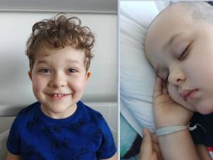 Sebastian, care are doar 3 ani și 7 luni, a fost diagnosticat cu leucemie acută limfoblastică