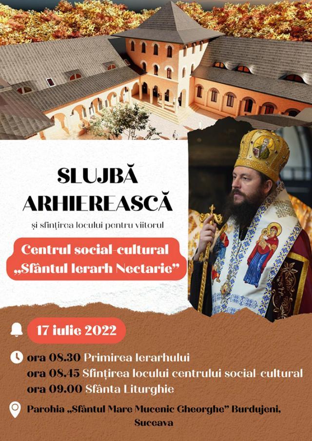 Sfințirea locului pentru noul centru social-cultural „Sfântul Ierarh Nectarie” Burdujeni