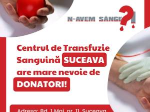 Centrul Județean de Transfuzie Sanguină face un apel în rândul sucevenilor de a dona sânge și pe perioada verii