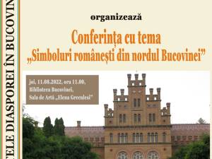 Conferința „Simboluri românești din nordul Bucovinei”, la Biblioteca Bucovinei