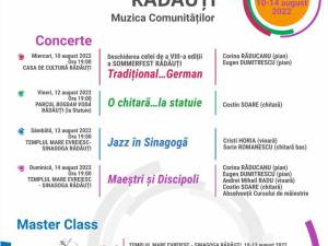 Festivalul „Sommerfest - Muzica comunităților”, în această săptămână la Rădăuți