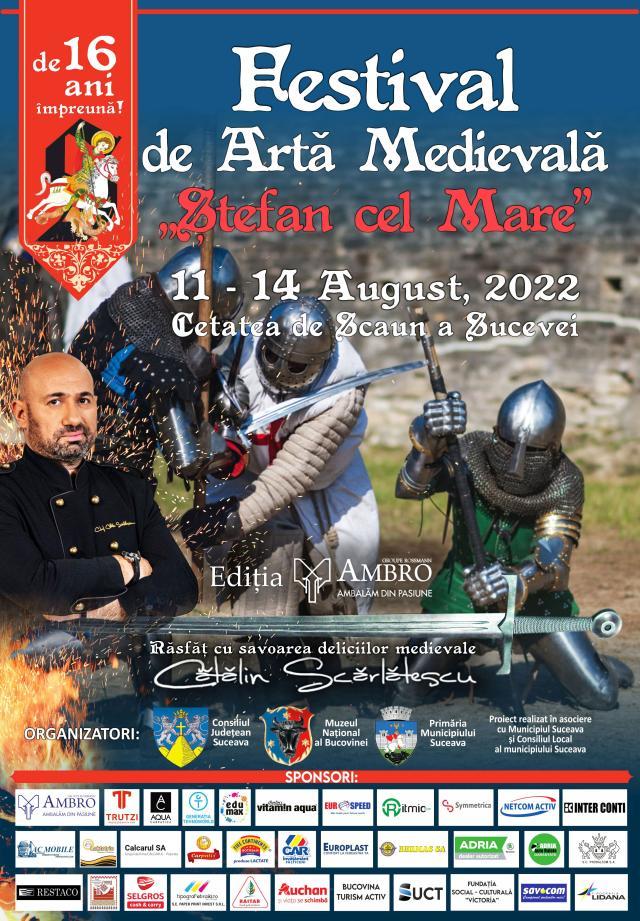 Peste 400 de cavaleri, domniţe, păpuşari din România, Ungaria, Turcia, Ucraina și Republica Moldova, la Festivalul de Artă Medievală „Ştefan cel Mare”