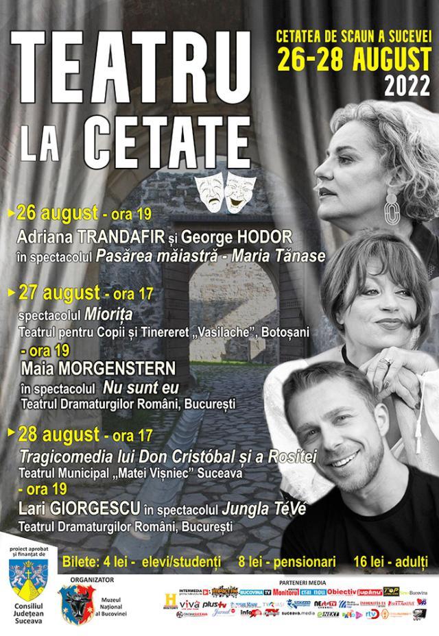 „Teatru la Cetate”, cu Maia Morgenstern, Adriana Trandafir și Lari Georgescu