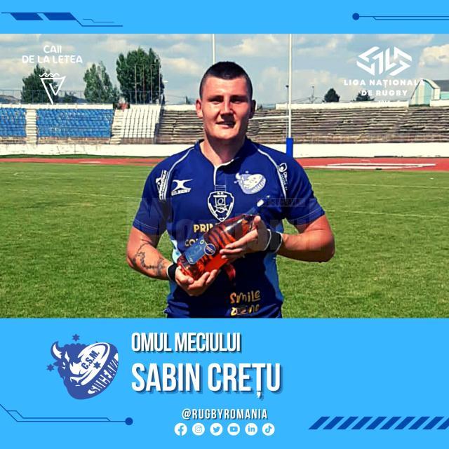 Sabin Crețu, Omul Meciului, de ziua lui
