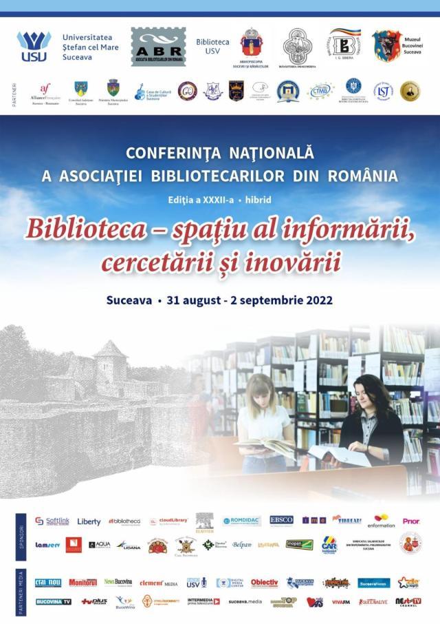 Conferința Națională a ABR, „Biblioteca - Spațiu al informării, cercetării și inovării”, la Suceava