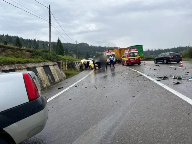 Accidentul s-a produs în condiții de carosabil ud