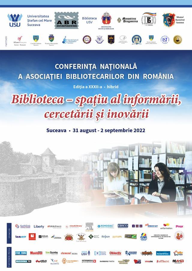 „Biblioteca - spațiu al informării, cercetării și inovării”, tema conferinței la care participă de azi 250 de bibliotecari și cercetători, la USV