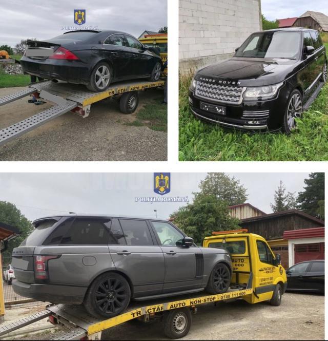 Polițiștii au ridicat în cadrul perchezițiilor trei mașini de lux, evaluate la aproximativ 60.000 de euro