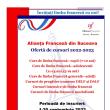 O nouă sesiune de cursuri de limba franceză, din octombrie, organizate de Alianța Franceză din Suceava