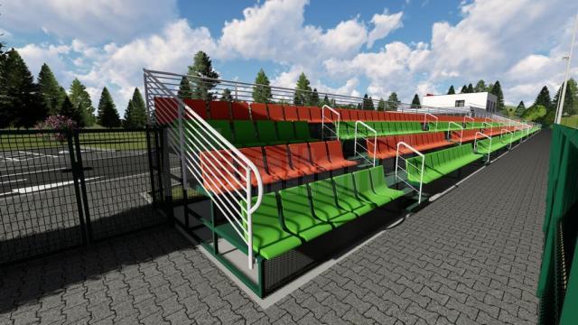 Proiectul bazei sportive cu cu teren de fotbal la dimensiuni UEFA și tribună de 500 de locuri
