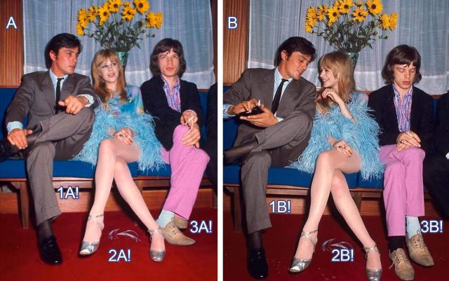 Limbajul nonverbal la Alain Delon, Marianne Faithfull și Mick Jagger