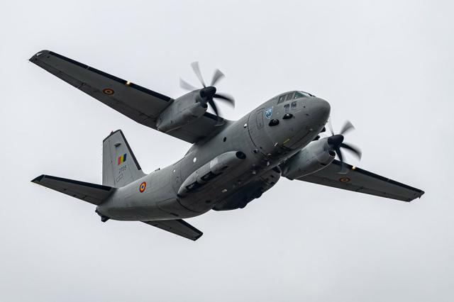 Avion de transport militar sursa Facebok Fortele Aeriene Romane