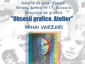 Expoziția de grafică „Obsesii grafice. Atelier” a artistului Mihai Varzari, la Galeria de Artă Zamca