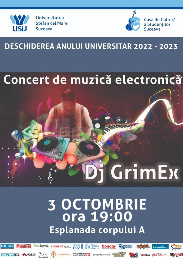 Concert susținut de DJ Grim Ex pentru a marca deschiderea anului universitar la USV