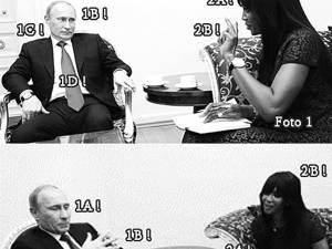 Limbajul nonverbal la Vladimir Putin și Naomi Campbell