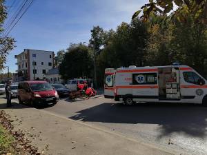 O femeie a fost accidentată pe o trecere de pietoni de pe strada Traian Vuia din municipiul Suceava