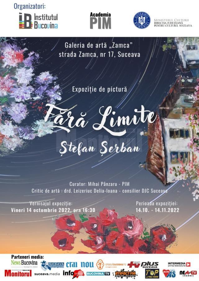 Expoziția de pictură „Fără Limite”, semnată de Ștefan Șerban, la Galeria de artă „Zamca”