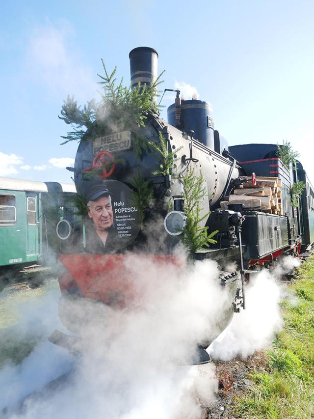 Pierdută în abur, locomotiva care va purta numele Nelu Popescu de la Moldovița