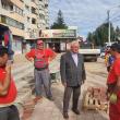 Lucrările de refacere a treptelor și esplanadei blocului Bebelușul, din zona  Catedralei de pe Mărășești, se apropie de finalizare