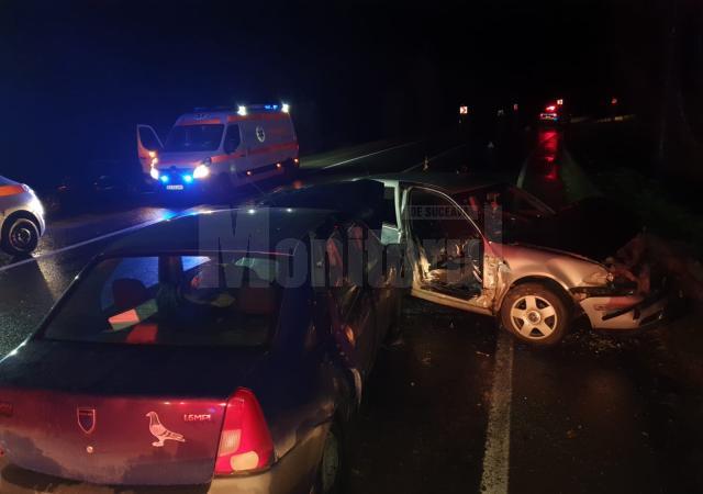 Trei răniți după un accident în plină noapte pe drumul național 17